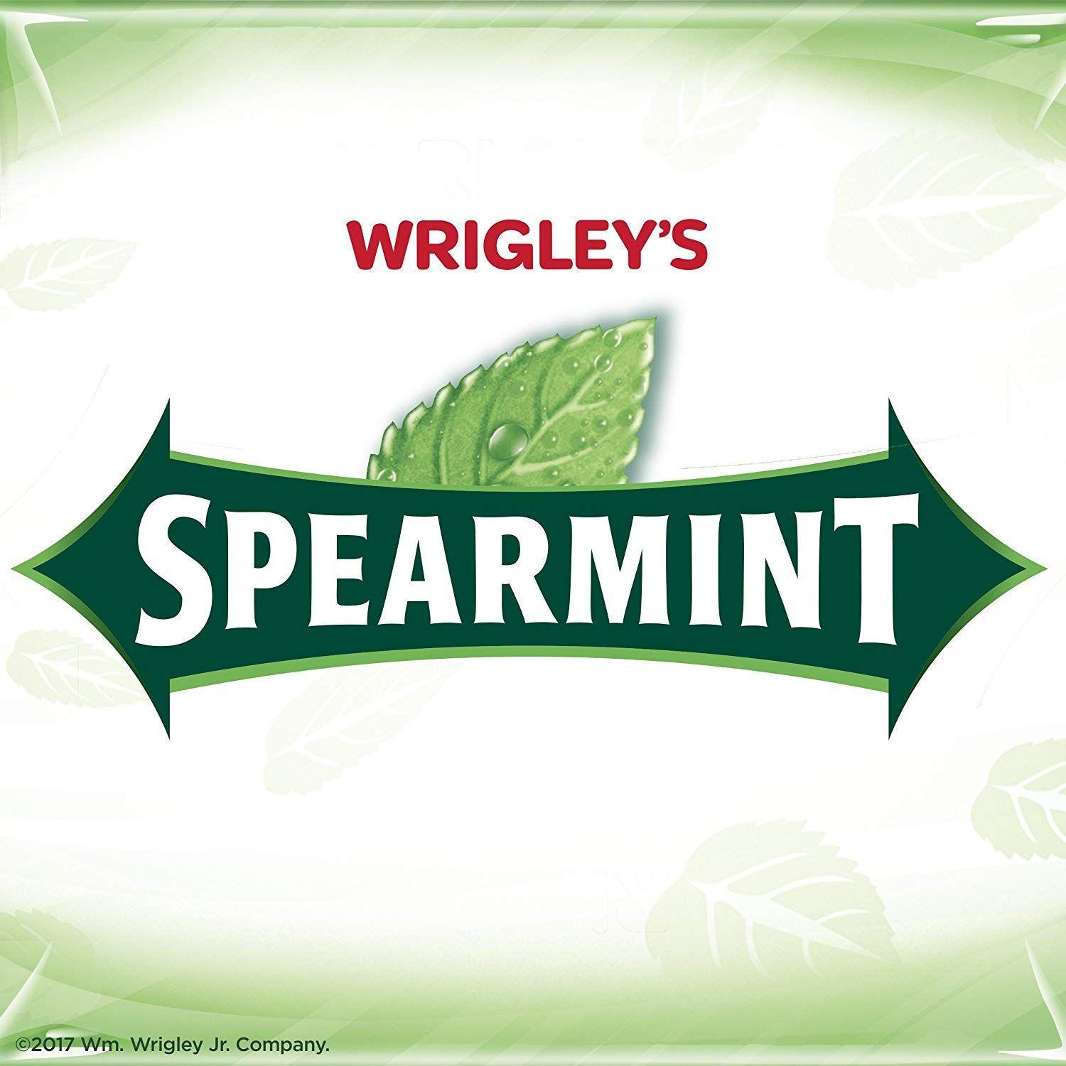 Spearmint Logo - Amazon.com : Wrigley's Spearmint Gum, 15-Stick Slim Packs (Pack of ...