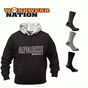 Jumper Logo - Apache Hooded Sweatshirt Jumper Logo Black heavyweight Comfort hoody ...