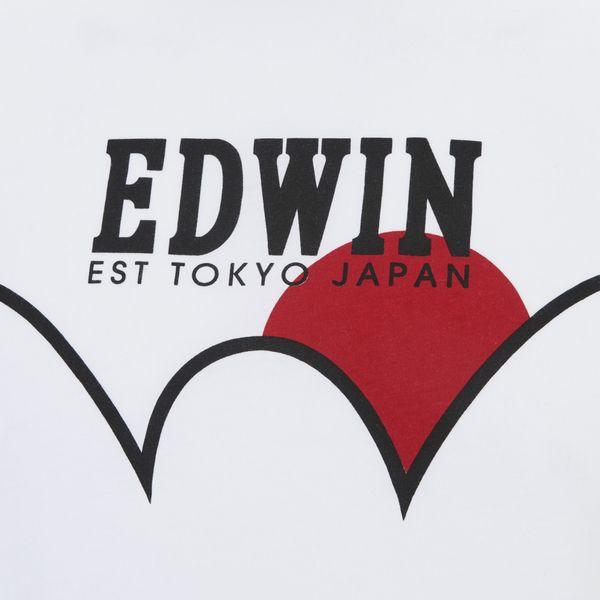 Edwin Logo - Edwin Men's Red Dot 1 Logo T-Shirt - White - Free UK Delivery over £50
