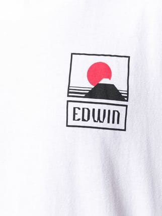 Edwin Logo - Edwin Logo Print T Shirt