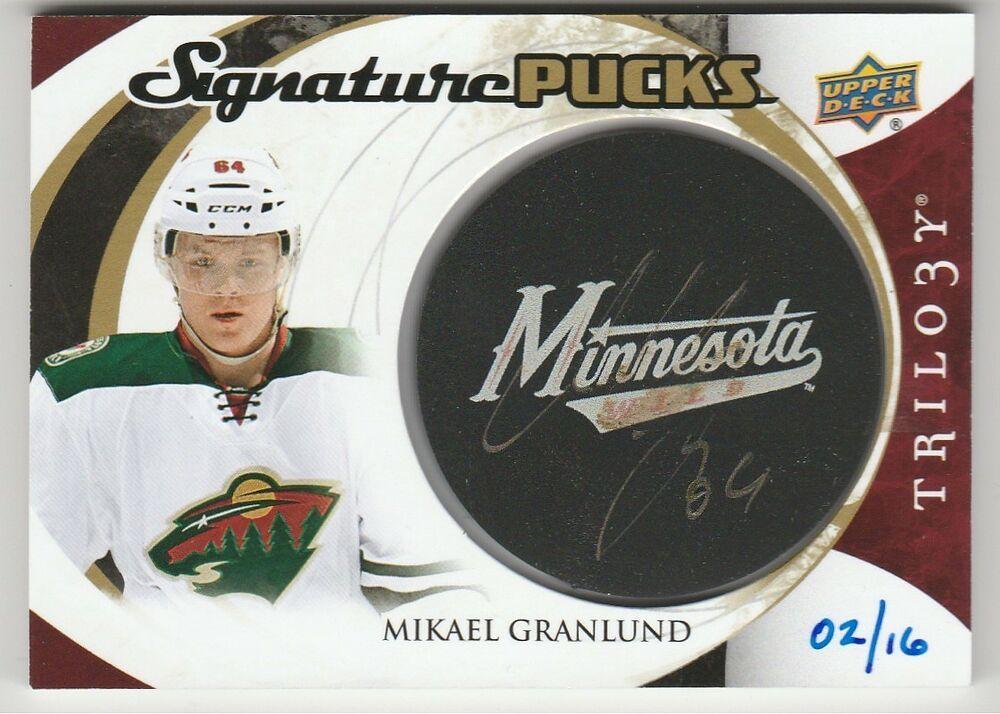 Spmg Logo - 2015-16 Upper Deck Trilogy Signature Pucks Retro Logo #SPMG Mikael ...