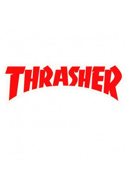 Thrasher Logo - Thrasher Logo Die Cut Sticker Red