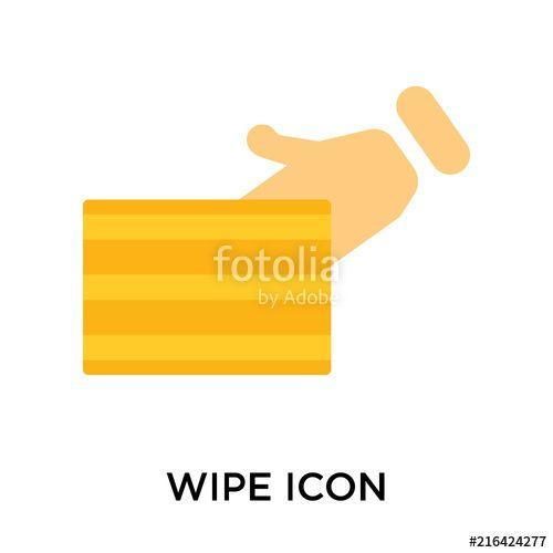 Wipe Logo - Wipe icon vector sign and symbol isolated on white background, Wipe ...