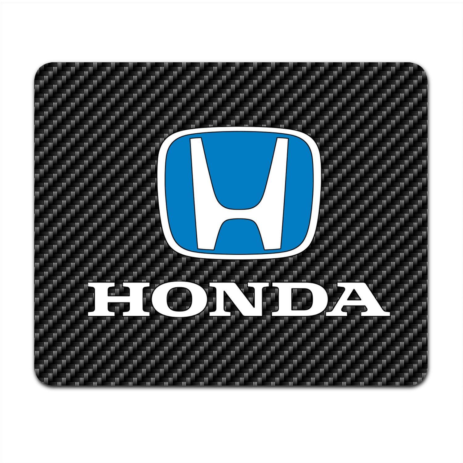 Blue Honda Logo - Honda Blue Logo Black Carbon Fiber Texture Graphic PC Mouse Pad ...