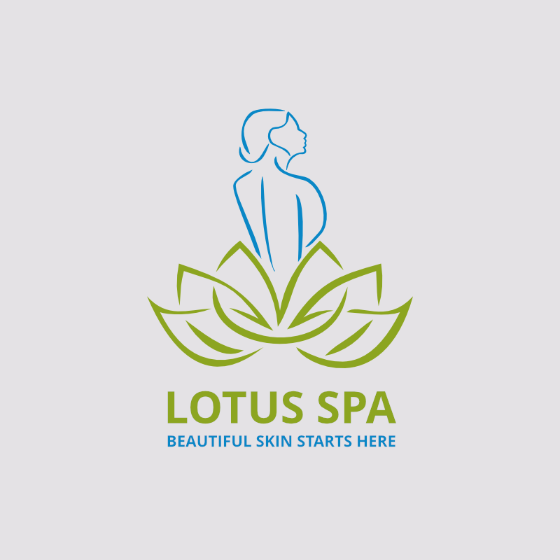 Spa Logo - Awesome Beautiful Lotus Spa Logo Template