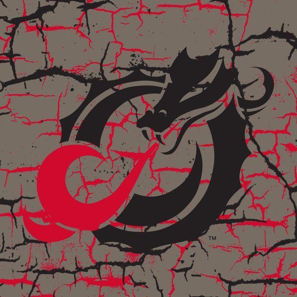 MSUM Logo - MSUM Dragon Logo on Cracked background 4 4.25