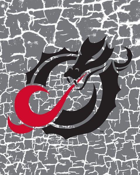 MSUM Logo - MSUM Black Dragon Logo on cracked background 1 Microfiber Card Caddy