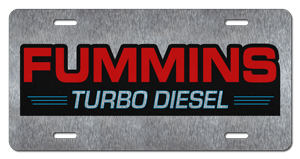 Fummins Logo - FUMMINS Turbo Diesel Truck License Plate Cummins and Ford ...