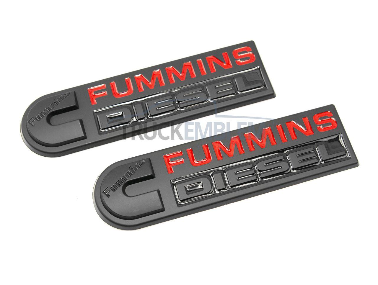 Fummins Logo - NEW CUSTOM BLACK FUMMINS CUMMINS DIESEL SWAPPED BADGES