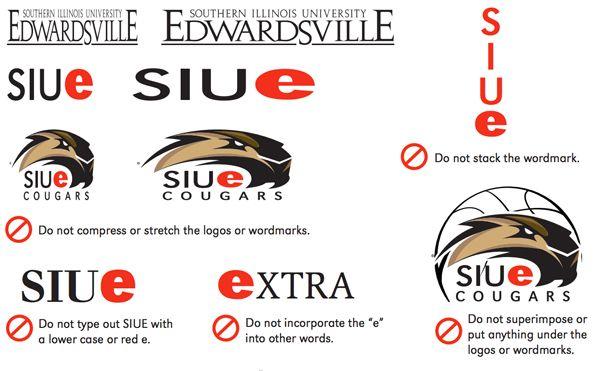 SIUE Logo - SIUE Marketing and Communications - Graphic Design - Unacceptable ...