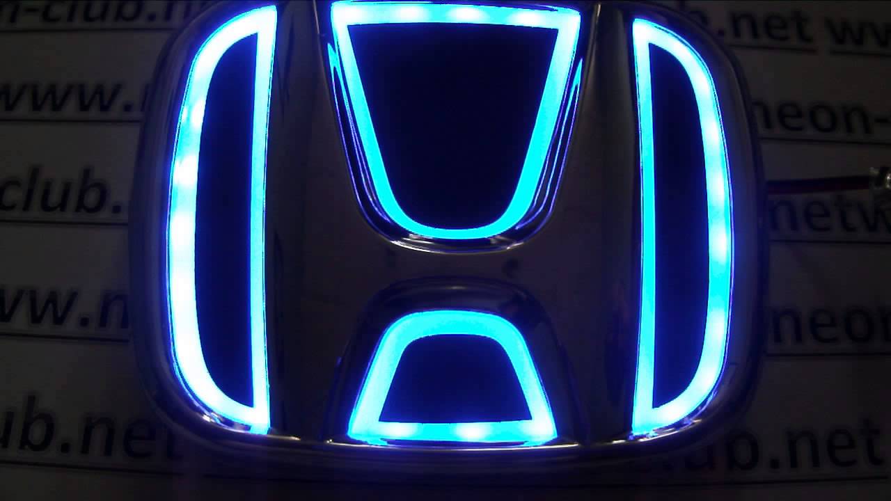 Light Blue Honda Logo - Honda car parts chrome emblems for Civic, CR-V 07, Accord 08-09 led ...