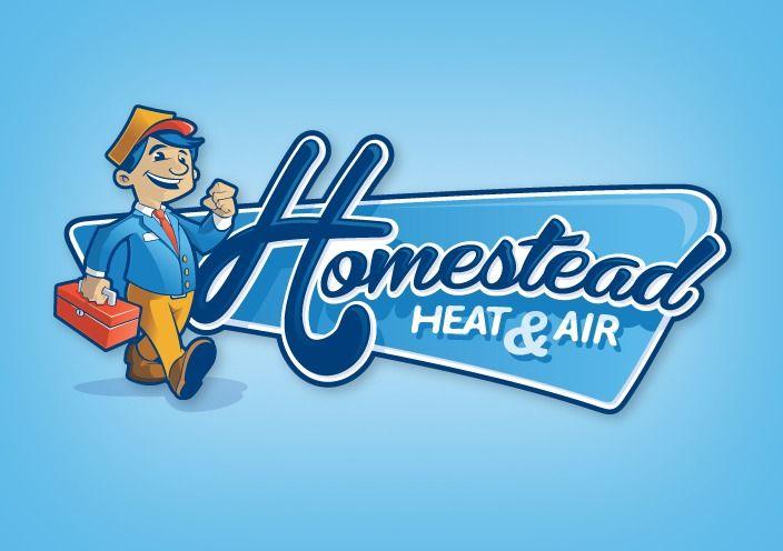 Characters Logo - Homestead Heat & Air Logo Design Portfolio | Colored Bean ...