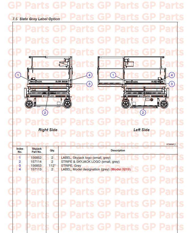 Skyjack Logo - Skyjack 3219 3215 SJIII3219 LABEL, Model designation grey Model 3219 ...