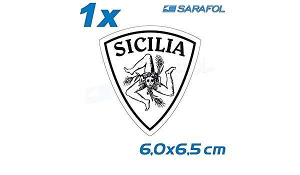 1X Logo - 1x Sicily Trinacria Stickers Emblem (Nr.063) Black Transparent