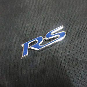 1X Logo - 1x Chrome Blue RS Metal Badge Sticker 3D Racing Emblem focus Sports