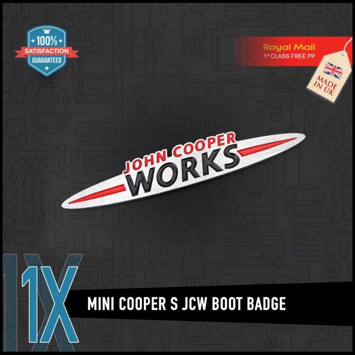 1X Logo - 1X MINI JCW John Cooper Works BADGE Boot Logo Emblem