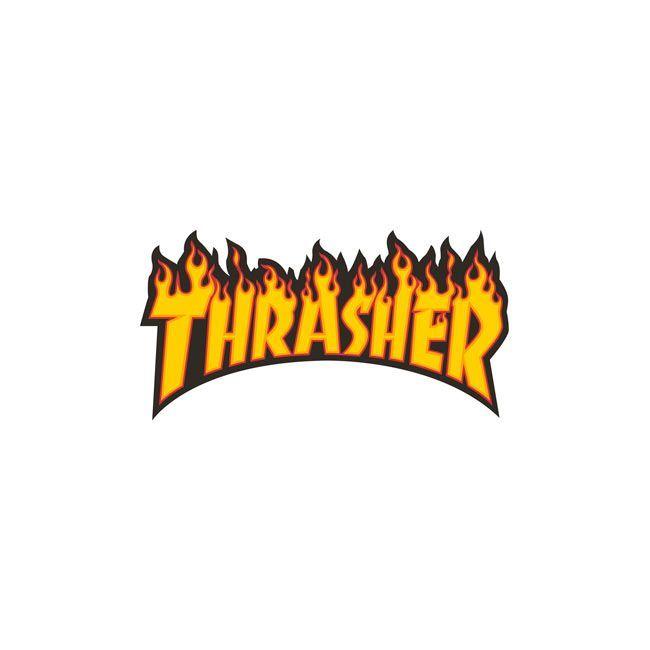 Thrasher Logo - Thrasher Magazine Shop - Flame (Med) sticker