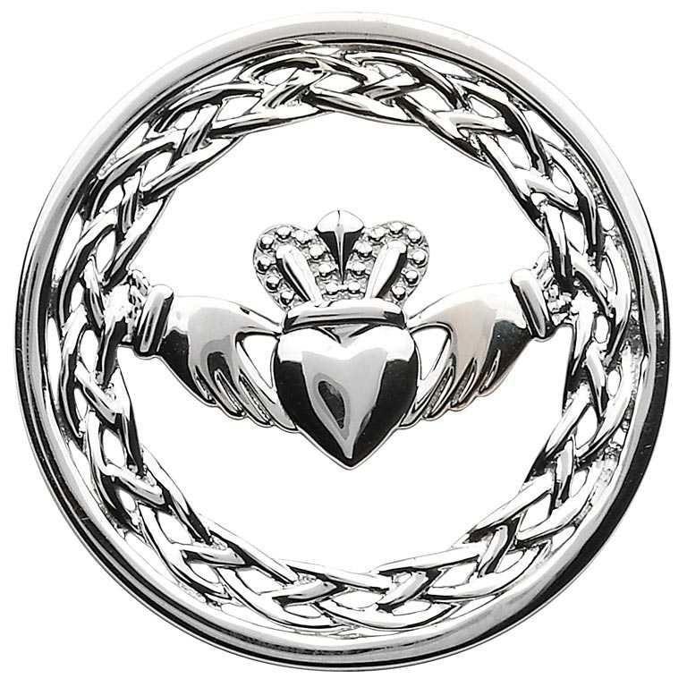 Claddagh Logo - Sterling Silver Claddagh Celtic Coin