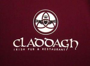 Claddagh Logo - CLADDAGH IRISH PUB logo tee XL polyester athletic T shirt soccer