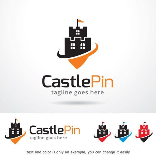 Castle Logo - Castle pin logo vector free download