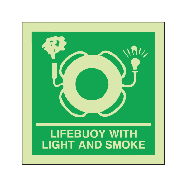 Lifebuoy Logo - IMO Symbol Lifebuoy with Light and Smoke 150X150mm