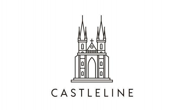 Castle Logo - Minimalist line art castle logo design inspiration Vector | Premium ...