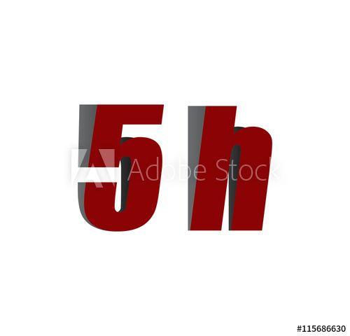 5H Logo - 5h logo initial red and shadow - Buy this stock vector and explore ...