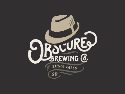 Obscure Logo - Obscure Brewing Co. | design | Pinterest | Logo design, Typography ...