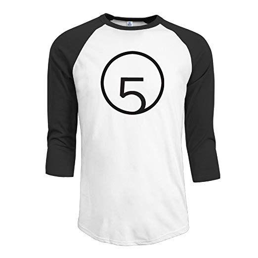 5H Logo - Men 5H Logo Baseball Raglan Shirts 3 Quarter