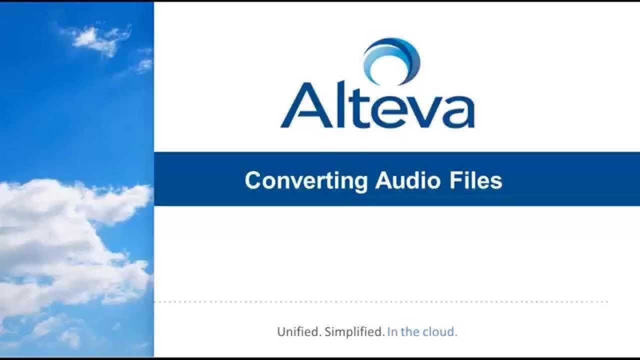 Alteva Logo - How to Convert an Audio File - YouTube