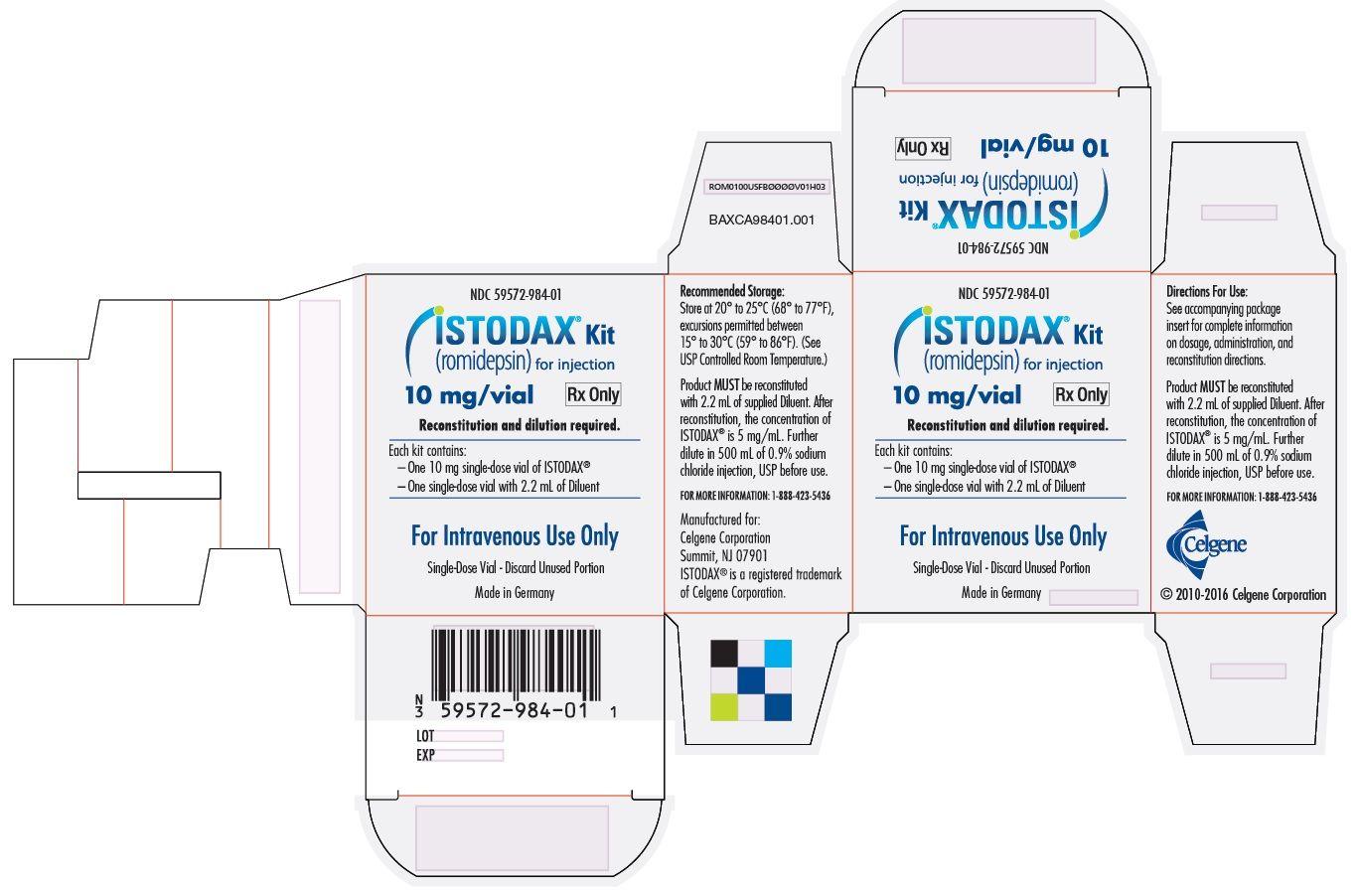 Istodax Logo - NDC 59572-984 Istodax Romidepsin