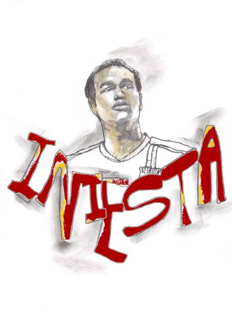 Iniesta Logo - Andres Iniesta Portrait by Ed Sherrell