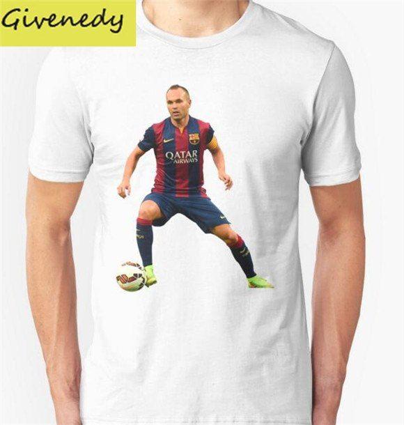 Iniesta Logo - mens t shirts fashion 2016 Brand T Shirt Iniesta logo print Men's ...