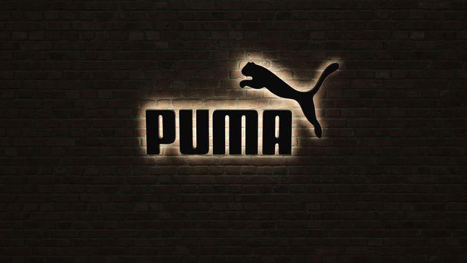 Puam Logo - VR / AR ready logo sign Puma 3d | CGTrader