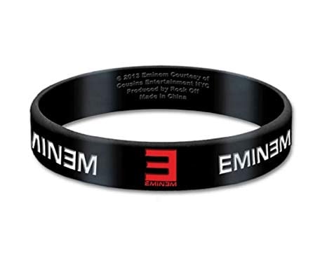 Wminem Logo - Official EMINEM Silicone Wristband Recovery LOGO Black Gift: Amazon