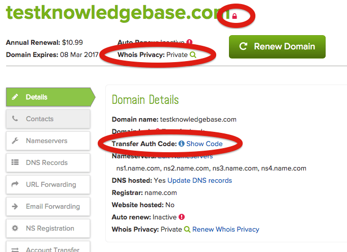 Name.com Logo - Transferring a domain away from Name.com Transfers