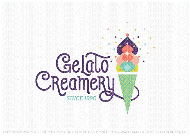 Creamery Logo - Readymade Logos for Sale Gelato Creamery | Readymade Logos for Sale