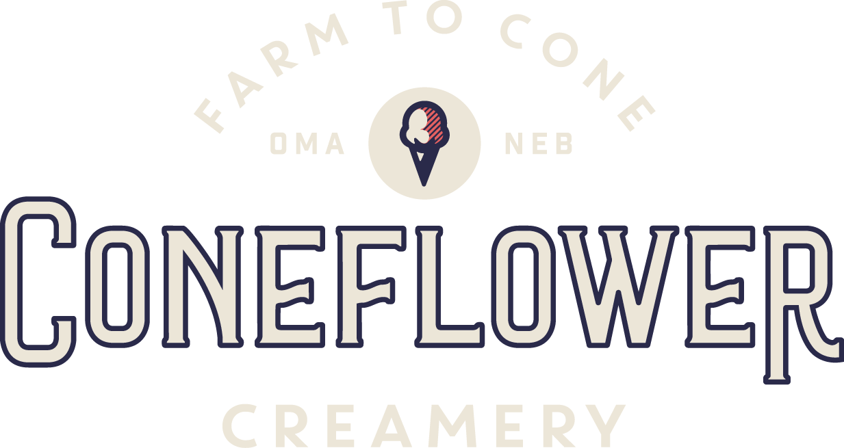 Creamery Logo - Coneflower Creamery – Farm to Cone Ice Cream • Omaha, Nebraska