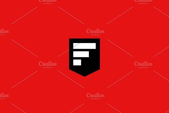 Red Geometric Logo - Geometric letter F logo Logo Templates Creative Market