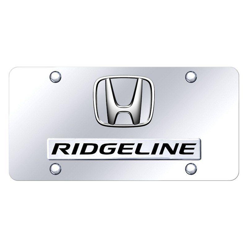 Ridgeline Logo - Autogold® - License Plate with 3D Ridgeline Logo and Honda Emblem