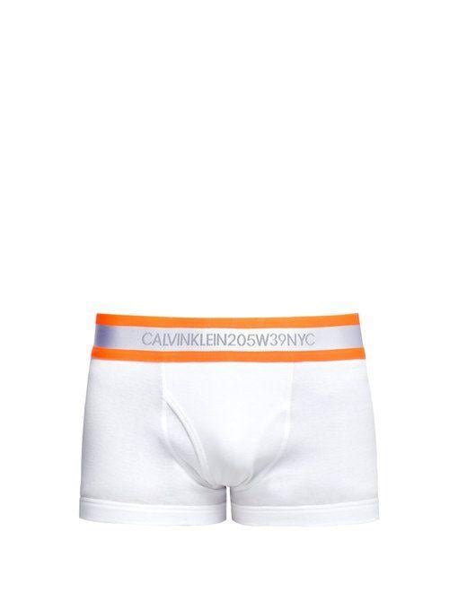 Matchesfashion Logo - Logo-jacquard cotton boxer trunks | CALVIN KLEIN 205W39NYC ...