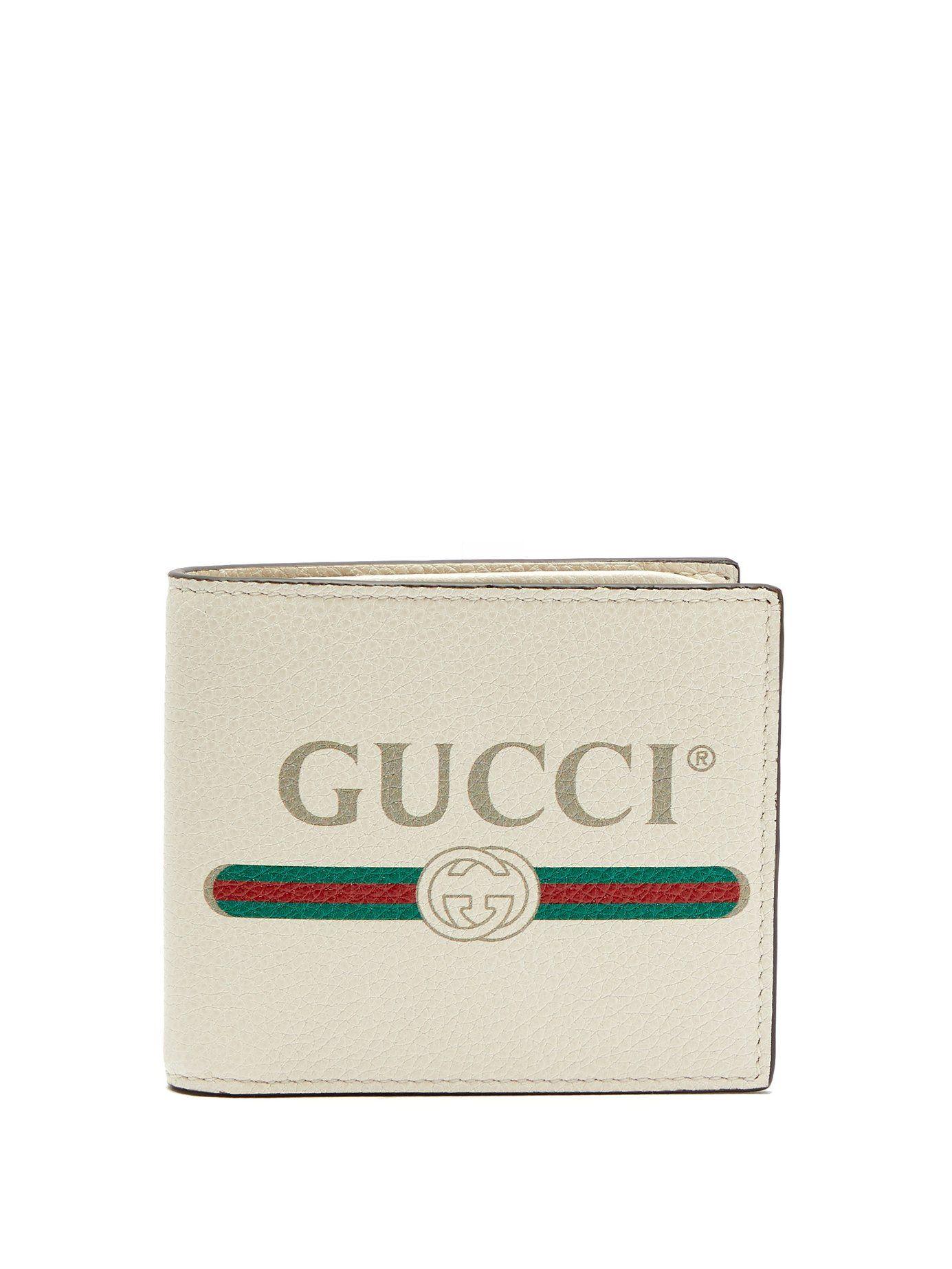 Matchesfashion Logo - Logo-print leather bi-fold wallet | Gucci | MATCHESFASHION.COM JP