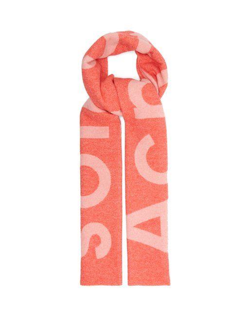 Matchesfashion Logo - Toronty logo-intarsia wool-blend scarf | Acne Studios ...