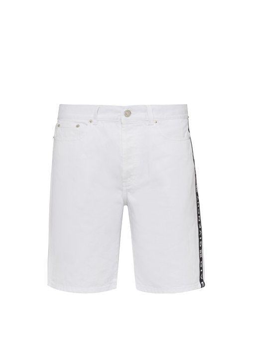 Matchesfashion Logo - Logo-taped denim shorts | Givenchy | MATCHESFASHION.COM JP