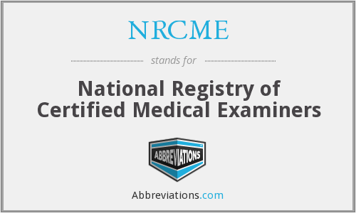 NRCME Logo - NRCME - National Registry of Certified Medical Examiners