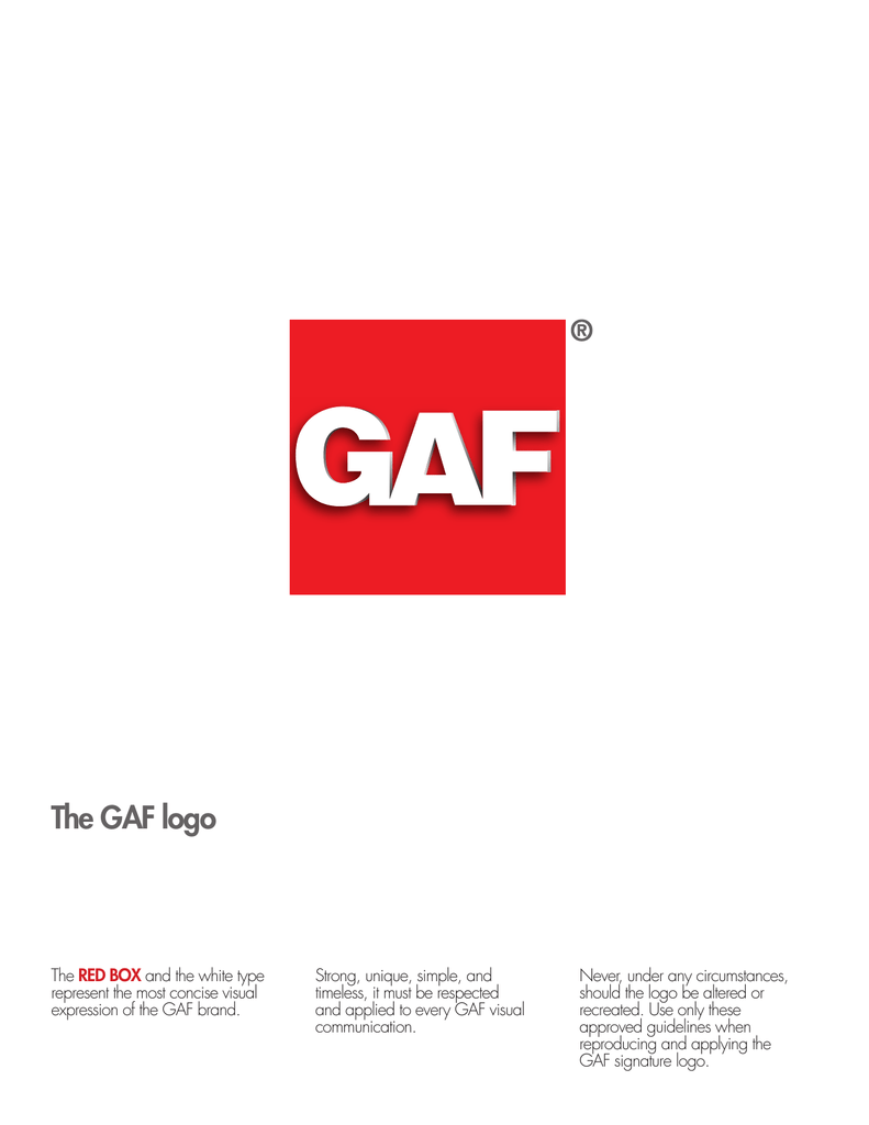GAF Logo - The GAF logo