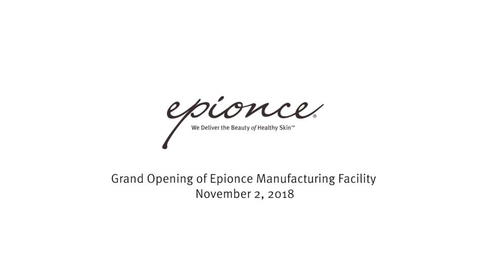 Epionce Logo - Our Story · Epionce