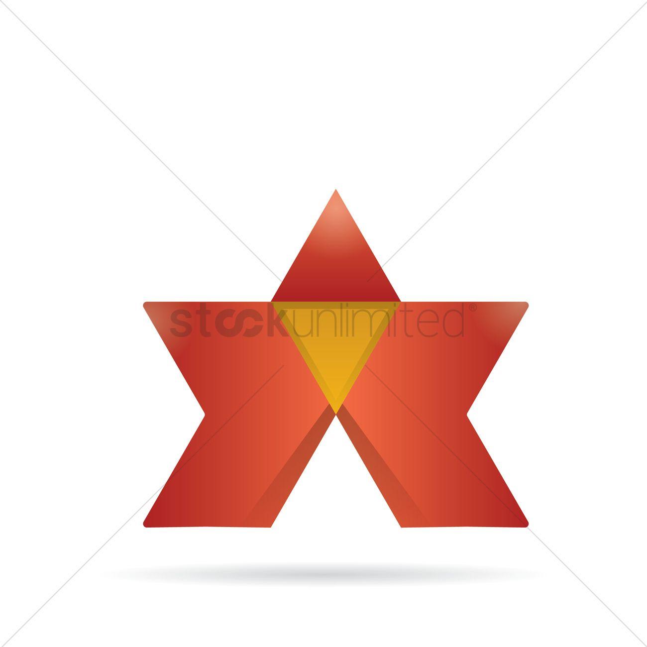 Red Geometric Logo - Geometric logo element Vector Image