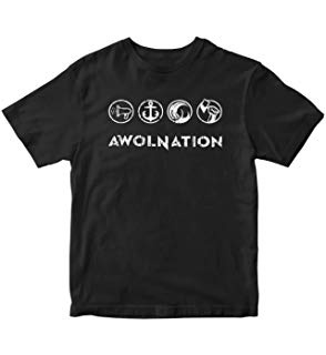 AWOLNATION Logo - Amazon.com: RZF Men's Awolnation Logo T-Shirt-M White: Clothing