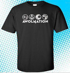 AWOLNATION Logo - New Awolnation Band Logo Concert Men's Black T-Shirt Size S to 3XL ...